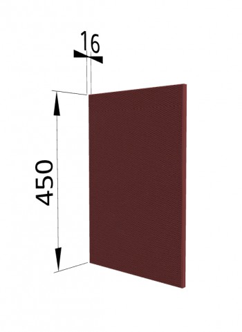 Панель торцевая (для шкафа горизонтального высокого) ВПГ Квадро (Красная кожа) в Мотыгино - motygino.mebel54.com | фото