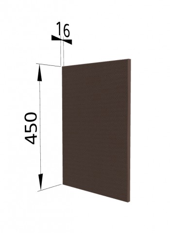Панель торцевая (для шкафа горизонтального высокого) ВПГ Квадро (Шоколад кожа) в Мотыгино - motygino.mebel54.com | фото