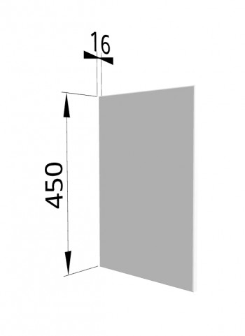 Панель торцевая (для шкафа горизонтального высокого) ВПГ Ройс (Белый софт) в Мотыгино - motygino.mebel54.com | фото