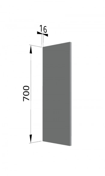 Панель торцевая (для шкафа верхнего) П Гарда, Империя, Ройс (Серый Эмалит) в Мотыгино - motygino.mebel54.com | фото
