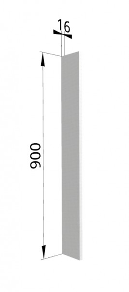 Панель торцевая (для шкафа верхнего торцевого высокого) ВПТ 400 Монца, Ройс (Кварц черный) в Мотыгино - motygino.mebel54.com | фото