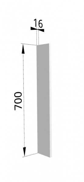 Панель торцевая (для шкафа верхнего торцевого высотой 700 мм) ПТ 400 Мелисса (Бежевый скин) в Мотыгино - motygino.mebel54.com | фото