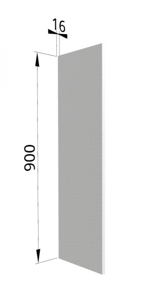 Панель торцевая (для шкафа верхнего высокого) ВП Монца, Ройс (Кварц черный) в Мотыгино - motygino.mebel54.com | фото