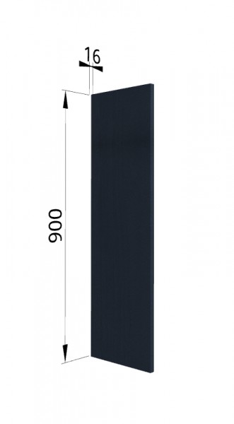 Панель торцевая (для шкафа верхнего высокого) ВП Тито, Гарда (Индиго) в Мотыгино - motygino.mebel54.com | фото
