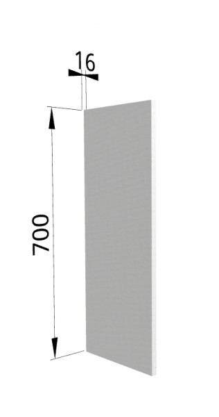 Панель торцевая (для шкафа верхнего высотой 700 мм) П Мелисса (Бежевый скин) в Мотыгино - motygino.mebel54.com | фото