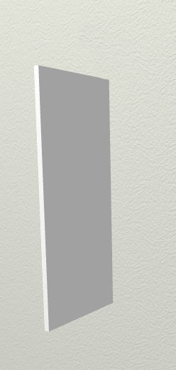 Панель торцевая П Капля (для шкафа верхнего) Белый в Мотыгино - motygino.mebel54.com | фото