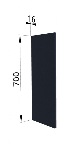 Панель торцевая П Квадро (для шкафа верхнего) Черника в Мотыгино - motygino.mebel54.com | фото