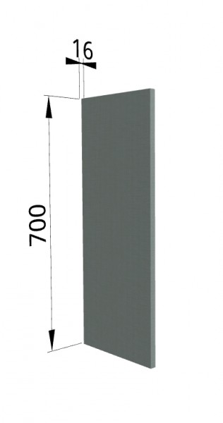 Панель торцевая П Квадро (для шкафа верхнего) Нарцисс в Мотыгино - motygino.mebel54.com | фото