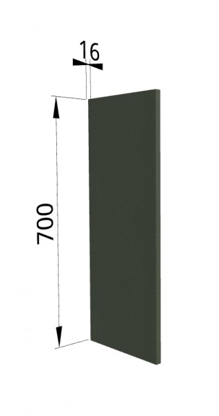 Панель торцевая П Квадро (для шкафа верхнего) Оливково-зеленый в Мотыгино - motygino.mebel54.com | фото