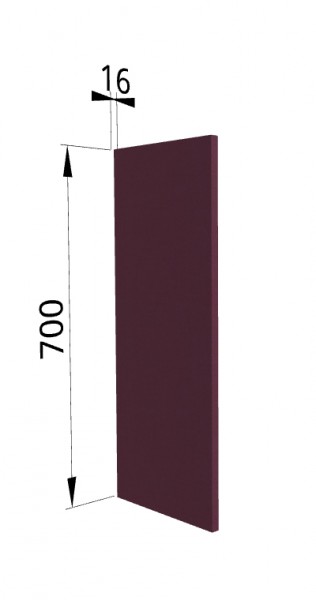 Панель торцевая П Квадро (для шкафа верхнего) Виноград в Мотыгино - motygino.mebel54.com | фото