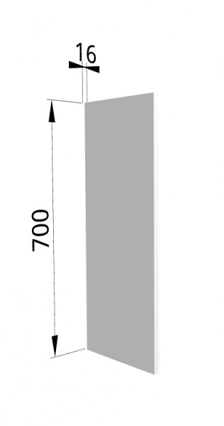 Панель торцевая П Ройс (для шкафа верхнего) Белый софт в Мотыгино - motygino.mebel54.com | фото