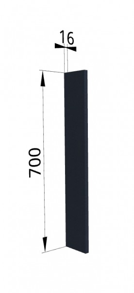 Панель торцевая ПТ 400 Квадро (для шкафа торцевого верхнего) Черника в Мотыгино - motygino.mebel54.com | фото