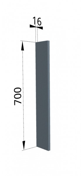 Панель торцевая ПТ 400 Квадро (для шкафа торцевого верхнего) Лунный свет в Мотыгино - motygino.mebel54.com | фото