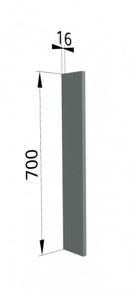 Панель торцевая ПТ 400 Квадро (для шкафа торцевого верхнего) Нарцисс в Мотыгино - motygino.mebel54.com | фото