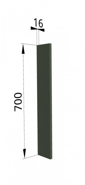 Панель торцевая ПТ 400 Квадро (для шкафа торцевого верхнего) Оливково-зеленый в Мотыгино - motygino.mebel54.com | фото