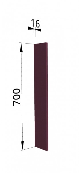 Панель торцевая ПТ 400 Квадро (для шкафа торцевого верхнего) Виноград в Мотыгино - motygino.mebel54.com | фото