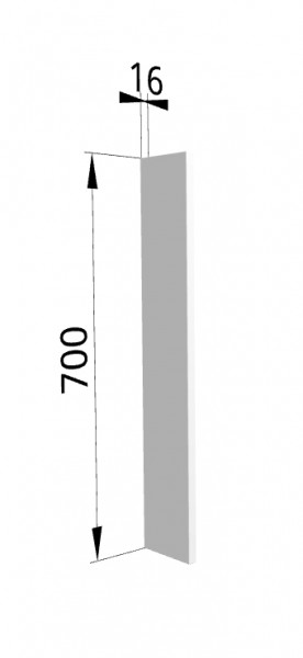 Панель торцевая ПТ 400 Ройс (для шкафа торцевого верхнего) Белый софт в Мотыгино - motygino.mebel54.com | фото