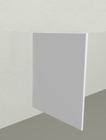 Панель торцевая С Капля (для шкафов нижних) Белый в Мотыгино - motygino.mebel54.com | фото