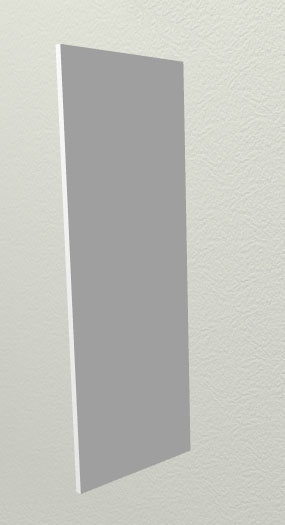 Панель торцевая ВП Капля (для шкафа верхнего высокого) Белый в Мотыгино - motygino.mebel54.com | фото