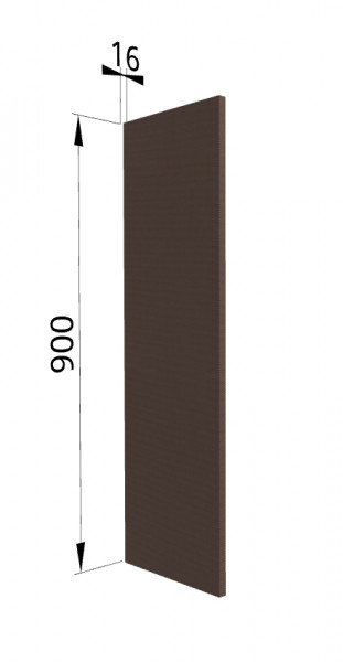 Панель торцевая ВП Квадро (для шкафа верхнего высокого) Шоколад кожа в Мотыгино - motygino.mebel54.com | фото