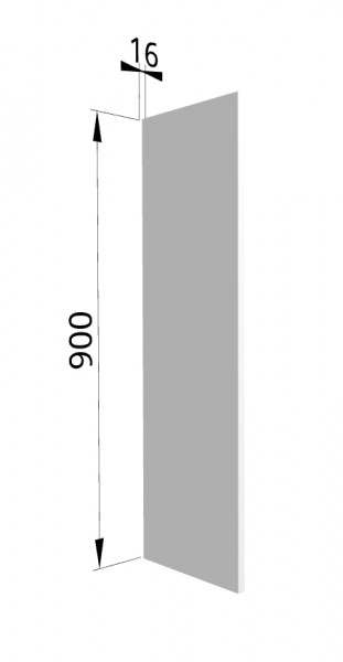 Панель торцевая ВП Ройс (для шкафа верхнего высокого) Белый софт в Мотыгино - motygino.mebel54.com | фото