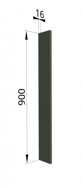 Панель торцевая ВПТ 400 Квадро (для шкафа торцевого верхнего) Оливково-зеленый в Мотыгино - motygino.mebel54.com | фото