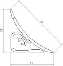 Плинтус LB-23, L=3000мм, янтарь в Мотыгино - motygino.mebel54.com | фото