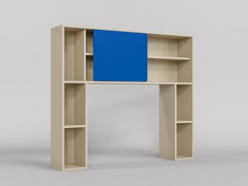 Полка на стол Скай люкс (Синий/корпус Клен) в Мотыгино - motygino.mebel54.com | фото