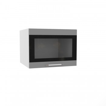 Ройс ГВПГСФ 600 Шкаф верхний горизонтальный (Черника софт/корпус Серый) в Мотыгино - motygino.mebel54.com | фото
