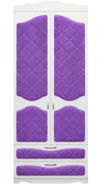 Шкаф 2-х створчатый с ящиками серии Иллюзия 32 Фиолетовый в Мотыгино - motygino.mebel54.com | фото