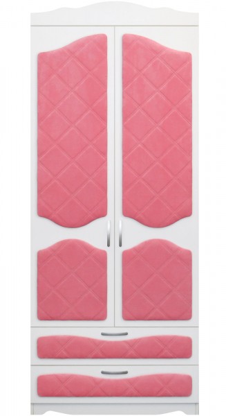 Шкаф 2-х створчатый с ящиками серии Иллюзия 89 Розовый в Мотыгино - motygino.mebel54.com | фото