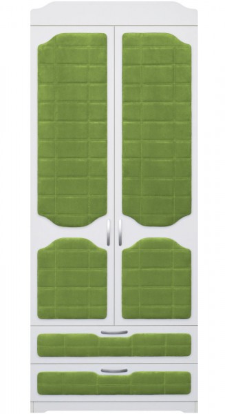 Шкаф 2-х створчатый с ящиками серии Спорт 76 Зелёный в Мотыгино - motygino.mebel54.com | фото