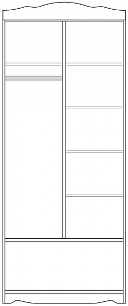 Шкаф 2-х створчатый серии Иллюзия 02 Бежевый в Мотыгино - motygino.mebel54.com | фото