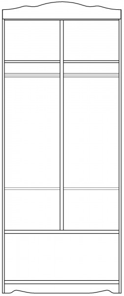 Шкаф 2-х створчатый серии Иллюзия 99 Серый в Мотыгино - motygino.mebel54.com | фото