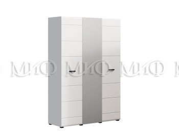 Шкаф 3-х створчатый Нэнси New (Белый/Белый глянец) в Мотыгино - motygino.mebel54.com | фото