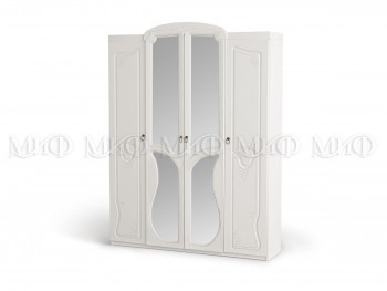 Шкаф 4-створчатый Мария (Белый глянец) в Мотыгино - motygino.mebel54.com | фото