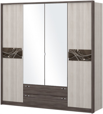 Шкаф четырехстворчатый с зеркалом Шк69.1 Николь в Мотыгино - motygino.mebel54.com | фото