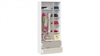 Шкаф для одежды комбинированный «Сканди» Дуб Гарден/Белый/Глиняный серый в Мотыгино - motygino.mebel54.com | фото