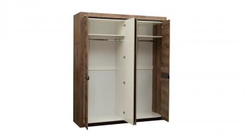 Шкаф для одежды "Лючия" (4-х дв.) ( венге/зеркало) в Мотыгино - motygino.mebel54.com | фото