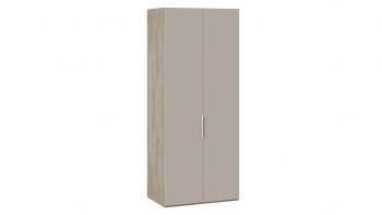 Шкаф для одежды с 2 глухими дверями «Эмбер» Баттл Рок/Серый глянец в Мотыгино - motygino.mebel54.com | фото