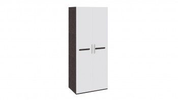 Шкаф для одежды с 2-мя дверями «Фьюжн» Белый глянец/Венге Линум в Мотыгино - motygino.mebel54.com | фото