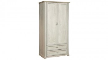 Шкаф для одежды "Сохо" (бетон пайн белый/2 ящика/зеркало) в Мотыгино - motygino.mebel54.com | фото