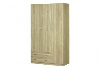 Шкаф для платья и белья 3-х дверный без зеркала Дуб Сонома в Мотыгино - motygino.mebel54.com | фото