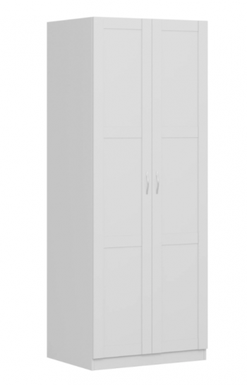 Шкаф двухдверный Пегас сборный белый в Мотыгино - motygino.mebel54.com | фото