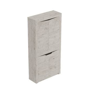 Шкаф двухдверный Соренто с комплектом полок (3 шт) Дуб бонифаций/Кофе структурный матовый в Мотыгино - motygino.mebel54.com | фото