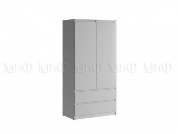 Шкаф двухстворчатый Челси комбинированный (Белый/Белый глянец) в Мотыгино - motygino.mebel54.com | фото