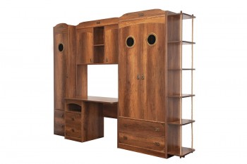 Шкаф комбинированный для белья «Навигатор» (Дуб Каньон) в Мотыгино - motygino.mebel54.com | фото