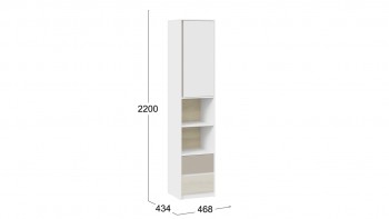 Шкаф комбинированный «Сканди» Дуб Гарден/Белый/Глиняный серый в Мотыгино - motygino.mebel54.com | фото