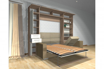 Шкаф-кровать с диваном Каролина в Мотыгино - motygino.mebel54.com | фото