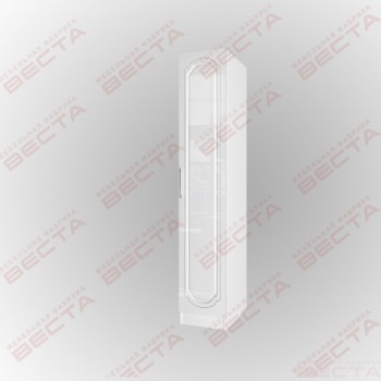 Шкаф МДФ 400 одностворчатый штанга Белый глянец  в Мотыгино - motygino.mebel54.com | фото